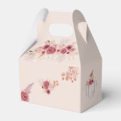 Fall In Love Rustic Pink Pumpkin Baby Shower Geschenkschachtel (Rückseite)