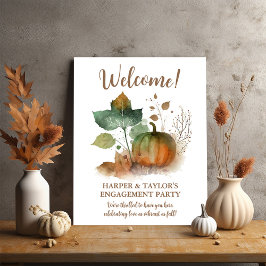 Fall In Love Rustic Pumpkin Poster