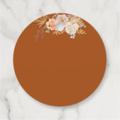 Fall In Love Rustic Terracotta Bridal Shower Geschenkanhänger (Rückseite)