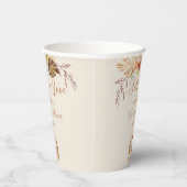 Fall In Love Rustic Terracotta Bridal Shower Pappbecher (Rechts)