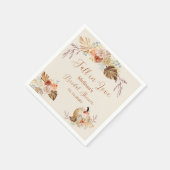 Fall In Love Rustic Terracotta Bridal Shower Serviette (Ecke)