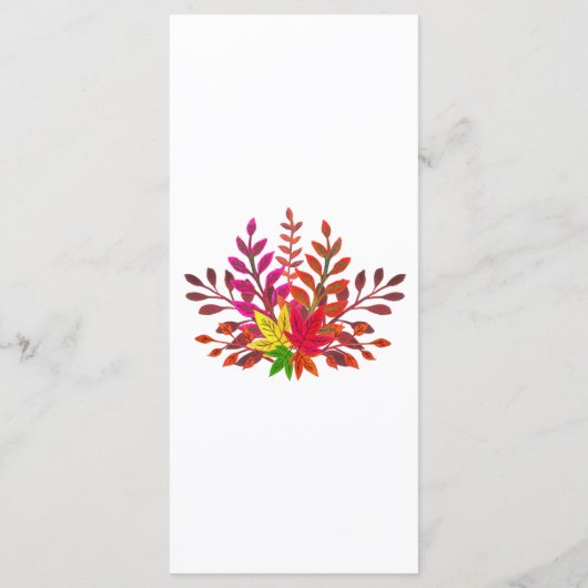 Fall in Love Script Wedding Menükarte (Rückseite)