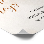 Fall in Love | Where Were They Bridal Shower Sign Poster (Ecke)