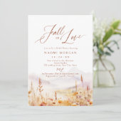 Fall In Love Wildflower Mountain Bridal Shower Einladung (Stehend Vorderseite)