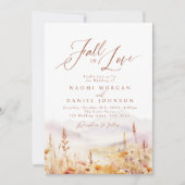 Fall In Love Wildflower Mountain Rustic Wedding Einladung (Vorderseite)