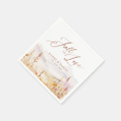 Fall In Love Wildflower Mountain Rustic Wedding Serviette (Ecke)