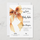 Fall in Love with Baby Shower Invitation Einladung (Vorderseite)