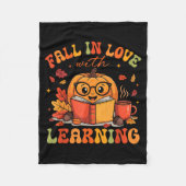 Fall In Love With Learning Autum Thanksgiving Teac Fleecedecke (Vorderseite)