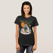Fall in Love with Learning Autumn Ghost Teacher Ki T-Shirt (Vorne ganz)