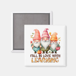 Fall in Love with Learning – Autumn Gnome Trio Magnet