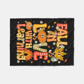 Fall In Love With Learning Autumn Thanksgiving Pum Fleecedecke (Vorderseite (Horizontal))