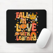 Fall In Love With Learning Autumn Thanksgiving Pum Mousepad (Mit Mouse)