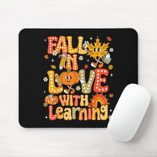 Fall In Love With Learning Autumn Thanksgiving Pum Mousepad (Mit Mouse)