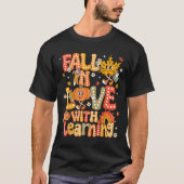 Fall In Love With Learning Autumn Thanksgiving Pum T-Shirt (Vorderseite)