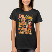 Fall In Love With Learning Autumn Thanksgiving Pum T-Shirt (Vorderseite)