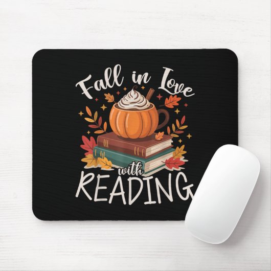 Fall In Love With Reading Autumn Librarian Cute Bo Mousepad (Mit Mouse)
