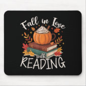 Fall In Love With Reading Autumn Librarian Cute Bo Mousepad (Vorne)