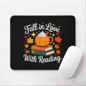 Fall In Love With Reading Autumn Pumpkin Mug Book Mousepad (Mit Mouse)