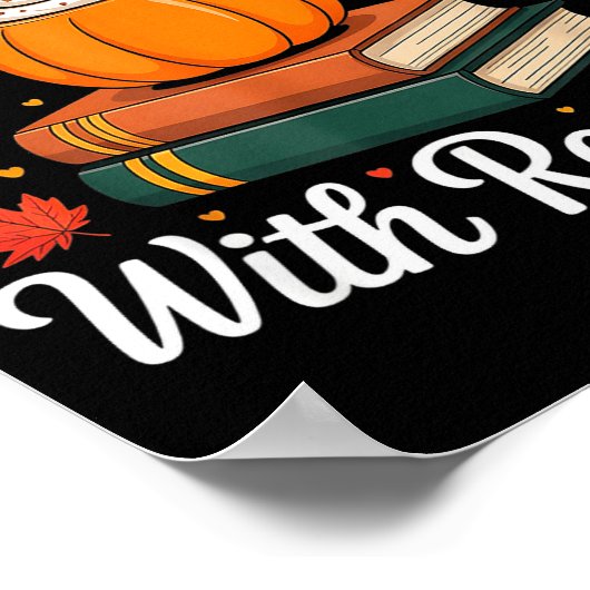 Fall In Love With Reading Autumn Pumpkin Mug Book Poster (Ecke)