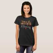 Fall In Love With Running Fall Leaves Autumn Thank T-Shirt (Vorne ganz)