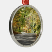 Fall in Neu-England hintere Straße Ornament Aus Metall (Rechts)