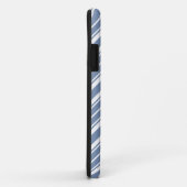 Fall Indigo Blue, White Ticking Stripe iPhone 5/5 Case-Mate iPhone Hülle (Hinten/Rechts)