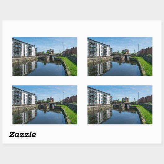 Fall Ings Lock, Wakefield Rechteckiger Aufkleber (Blatt)