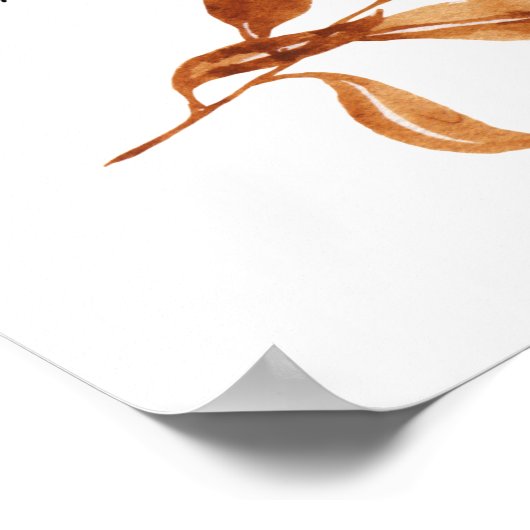 Fall Inspiration glücklich Thanksgiving Poster (Ecke)