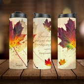 Fall Inspiration Zitat Personalisierten Ahornleaf Thermosbecher
