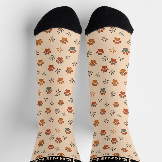 Fall Inspiriert Drucksocken mit Individuelle Name Socken (Oben)