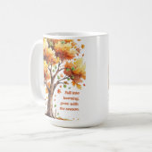 Fall Into Learning – Inspirational Autumn Kaffeetasse (Vorderseite Links)