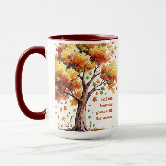 Fall Into Learning – Inspirational Autumn Tasse (Links)