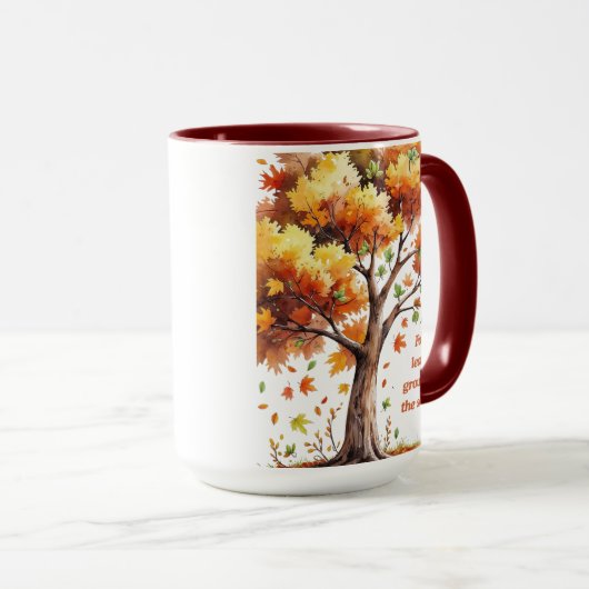 Fall Into Learning – Inspirational Autumn Tasse (VorderseiteRechts)