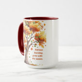 Fall Into Learning – Inspirational Autumn Tasse (Vorderseite Links)