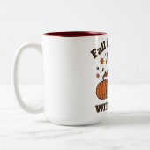 Fall Is Better With Dogs – Cozy Autumn Pup Lover Zweifarbige Tasse (Links)