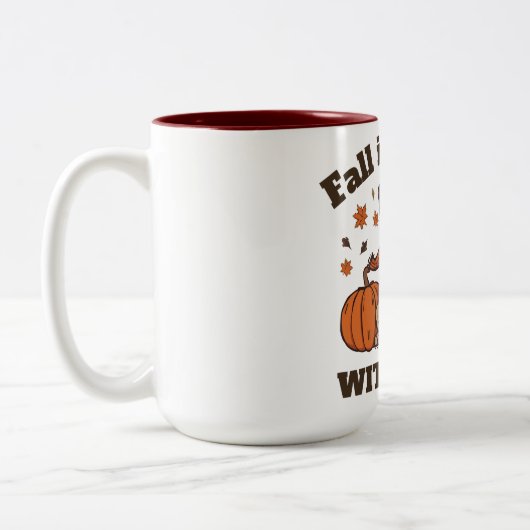 Fall Is Better With Dogs – Cozy Autumn Pup Lover Zweifarbige Tasse (Links)