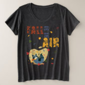 Fall Is in The Air Raccoon Autumn Große Größe T-Shirt (Design vorne)