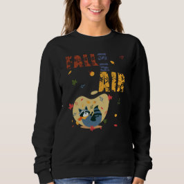 Fall Is in The Air Raccoon Autumn Plus Size T-Shir Sweatshirt