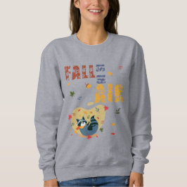 Fall Is in The Air Raccoon Autumn Plus Size T-Shir Sweatshirt