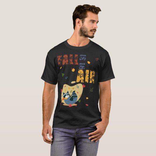Fall Is in The Air Raccoon Autumn T-Shirt (Vorne ganz)