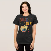 Fall Is in The Air Raccoon Autumn Tri-Blend Shirt (Vorderseite voll)