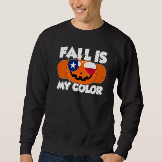 Fall Is My Color Thanksgiving Pumpkin USA Glasses Sweatshirt (Vorderseite)