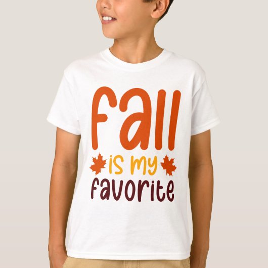 Fall Is My Favorite - Cozy Autumn Quote Design T-Shirt (Vorderseite)