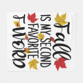 Fall is My Second Favorite F-Word Fleecedecke (Vorderseite (Horizontal))