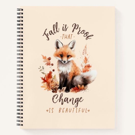 Fall Is Proof That Change is Beautiful Notizblock (Vorderseite)