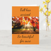 FALL IST ANGEKOMMEN - SIE SIND SCHÖNER. KARTE (Gelbe Blume)