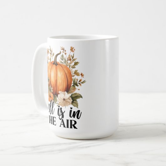 FALL IST IN DER LUFT HÜBSCHEN PUMPKINS. KAFFEETASSE (Vorderseite Links)