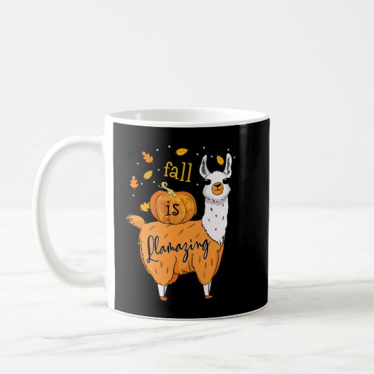 Fall ist Llamazazing Funny Llama Alpaca Halloween  Kaffeetasse (Links)
