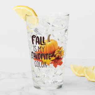 Fall ist meine Lieblingsfarbe - Pumpkins & Blätter Glas