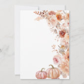 Fall Ivory Beige Blume Pumpkin Brautparty Einladung (Rückseite)